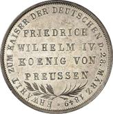Reverse 2 Gulden 1849 Election of Frederick William IV as king