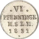Reverse Sechsling 1831