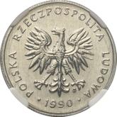 Obverse 5 Zlotych 1990 MW