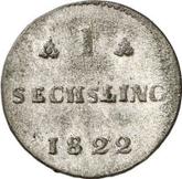 Reverse Sechsling 1822