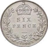 Reverse Sixpence 1898 TB