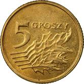 Reverse 5 Groszy 2009 MW