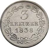 Reverse 3 Kreuzer 1838
