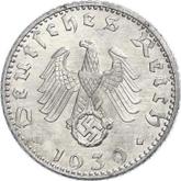Reverse 50 Reichspfennig 1939 E