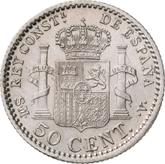 Reverse 50 Céntimos 1904 SMV