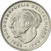Obverse 2 Mark 1973 F Theodor Heuss