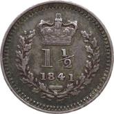 Reverse 1 1/2 Pence 1841
