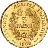 Reverse 5 Francs 1889 A