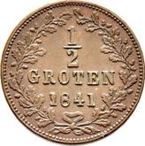 Reverse 1/2 Groten 1841