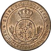 Reverse 1/2 Céntimo de escudo 1867 OM