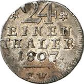 Reverse 1/24 Thaler 1807 F.W.