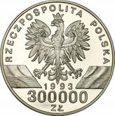 Obverse 300000 Zlotych 1993 MW ET Barn swallow