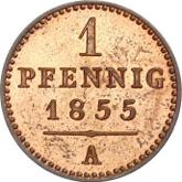 Reverse 1 Pfennig 1855 A