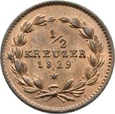 Reverse 1/2 Kreuzer 1829