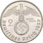 Reverse 2 Reichsmark 1937 E