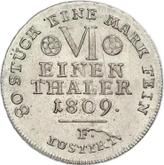 Reverse 1/6 Thaler 1809 F