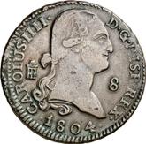 Obverse 8 Maravedís 1804