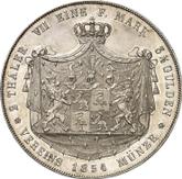 Reverse 2 Thaler 1854 A