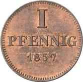 Reverse 1 Pfennig 1857