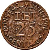 Reverse 25 Céntimos 1937 Ibi