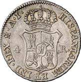 Reverse 4 Reales 1808 M AI