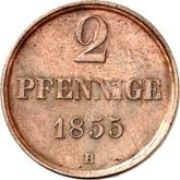 Reverse 2 Pfennig 1855 B