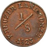Reverse 1/8 Kreuzer 1825