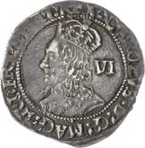 Obverse Sixpence no date (1625-1642) Sixth portrait type