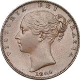 Obverse Farthing 1844 WW