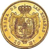 Reverse 10 Escudos 1866