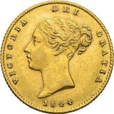 Obverse Half Sovereign 1844