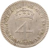 Reverse Fourpence (Groat) 1693 Second busts
