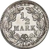 Obverse 1/2 Mark 1918 F