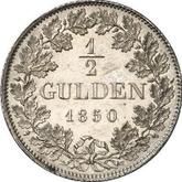 Reverse 1/2 Gulden 1850