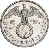 Reverse 5 Reichsmark 1937 G
