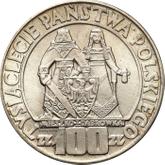 Reverse 100 Zlotych 1966 MW Mieszko and Dabrowka