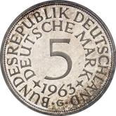 Obverse 5 Mark 1963 G
