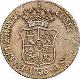 Obverse 3 Cuartos 1836 Catalonia