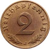 Obverse 2 Reichspfennig 1937 J