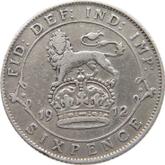 Reverse Sixpence 1912