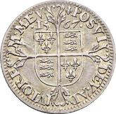 Reverse Sixpence 1567 Milled coinage