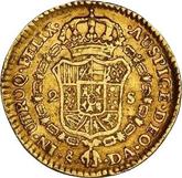 Reverse 2 Escudos 1793 So DA
