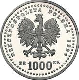 Obverse 1000 Zlotych 1994 MW XV World Cup - FIFA USA 1994