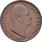 Obverse Halfpenny 1834 WW