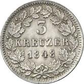 Reverse 3 Kreuzer 1848
