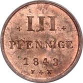 Reverse 3 Pfennig 1843 FN