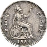 Reverse Fourpence (Groat) 1854