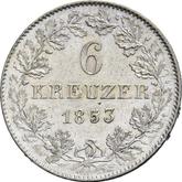 Reverse 6 Kreuzer 1853