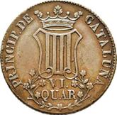 Reverse 6 Cuartos 1836 Catalonia