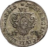 Reverse 6 Groszy (Szostak) 1763 ICS Elbing